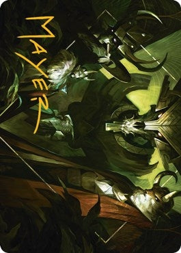 Image for Meeting of the Five Art Card (Gold-Stamped Signature) (Art Series: Streets of New Capenna) (30) - Magic: The Gathering