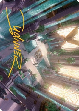 Image for Spara's Headquarters Art Card (Gold-Stamped Signature) (Art Series: Streets of New Capenna) (36) - Magic: The Gathering