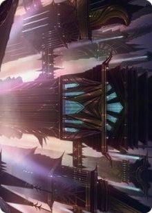 Image for Skybridge Towers Art Card (Art Series: Streets of New Capenna) (37) - Magic: The Gathering