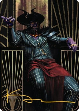 Image for Ob Nixilis, the Adversary Art Card (71/81) (Gold-Stamped Signature) (Art Series: Streets of New Capenna) (71) - Magic: The Gathering
