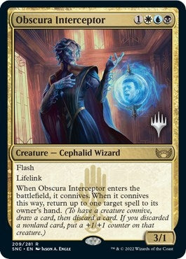 Image for Obscura Interceptor (Promo Pack: Streets of New Capenna) (209) - Magic: The Gathering