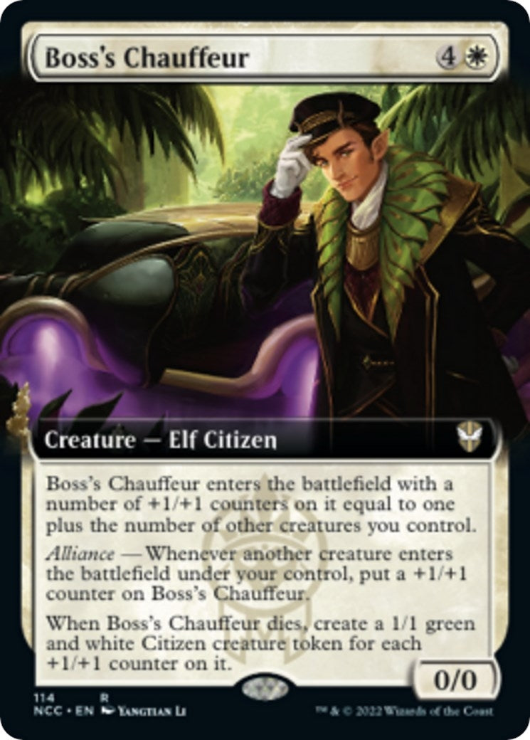Image for Boss's Chauffeur (Extended Art) (Commander: Streets of New Capenna) (114) - Magic: The Gathering