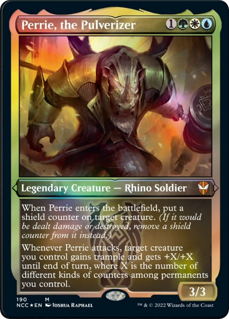 Image for Perrie, the Pulverizer (Display Commander) - Thick Stock (Commander: Streets of New Capenna) (190) - Magic: The Gathering