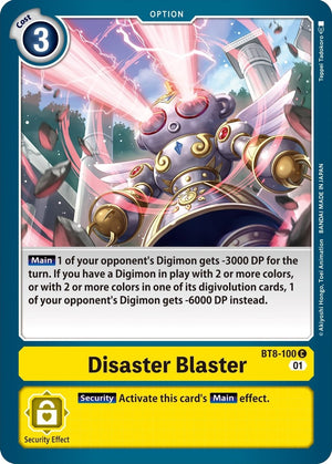 Image for Disaster Blaster (BT8-100 C) [New Awakening] - Digimon Card Game