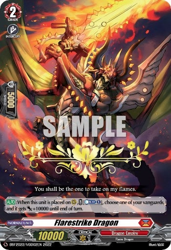 Image for Flarestrike Dragon (Hot Stamped) (Bushiroad Event Cards) (BSF2022/VGD02EN 2022) - Cardfight Vanguard