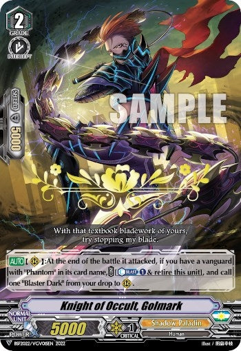 Image for Knight of Occult, Golmark (Hot Stamped) (Bushiroad Event Cards) (BSF2022/VGV01SEN 2022) - Cardfight Vanguard