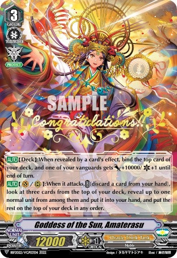 Image for Goddess of the Sun, Amaterasu (Hot Stamped) (Bushiroad Event Cards) (BSF2022/VGP03EN 2022) - Cardfight Vanguard