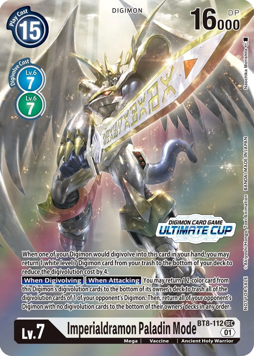 Image for Imperialdramon Paladin Mode (Ultimate Cup 2022) (BT8-112 SEC) [New Awakening] - Digimon Card Game