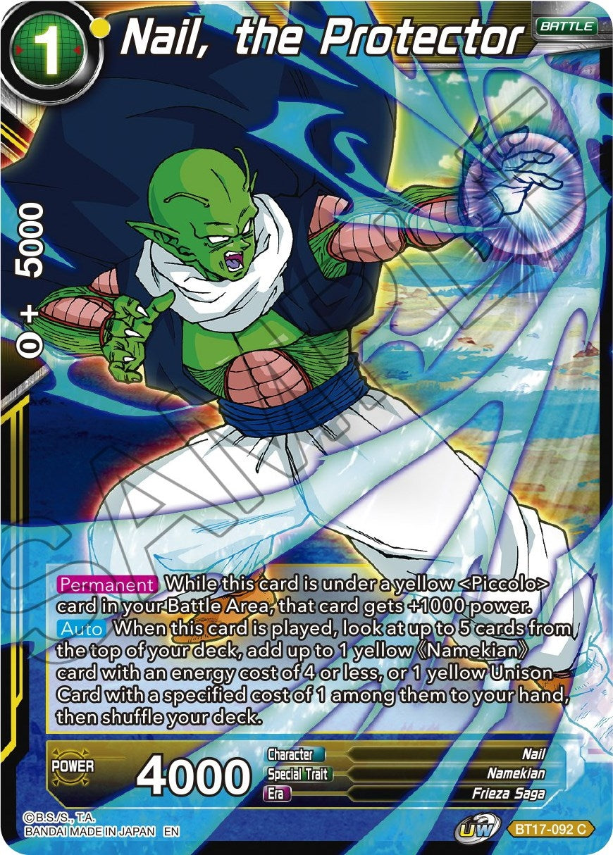 Image for Nail, the Protector (Ultimate Squad) (BT17-092) - Dragon Ball Super: Masters