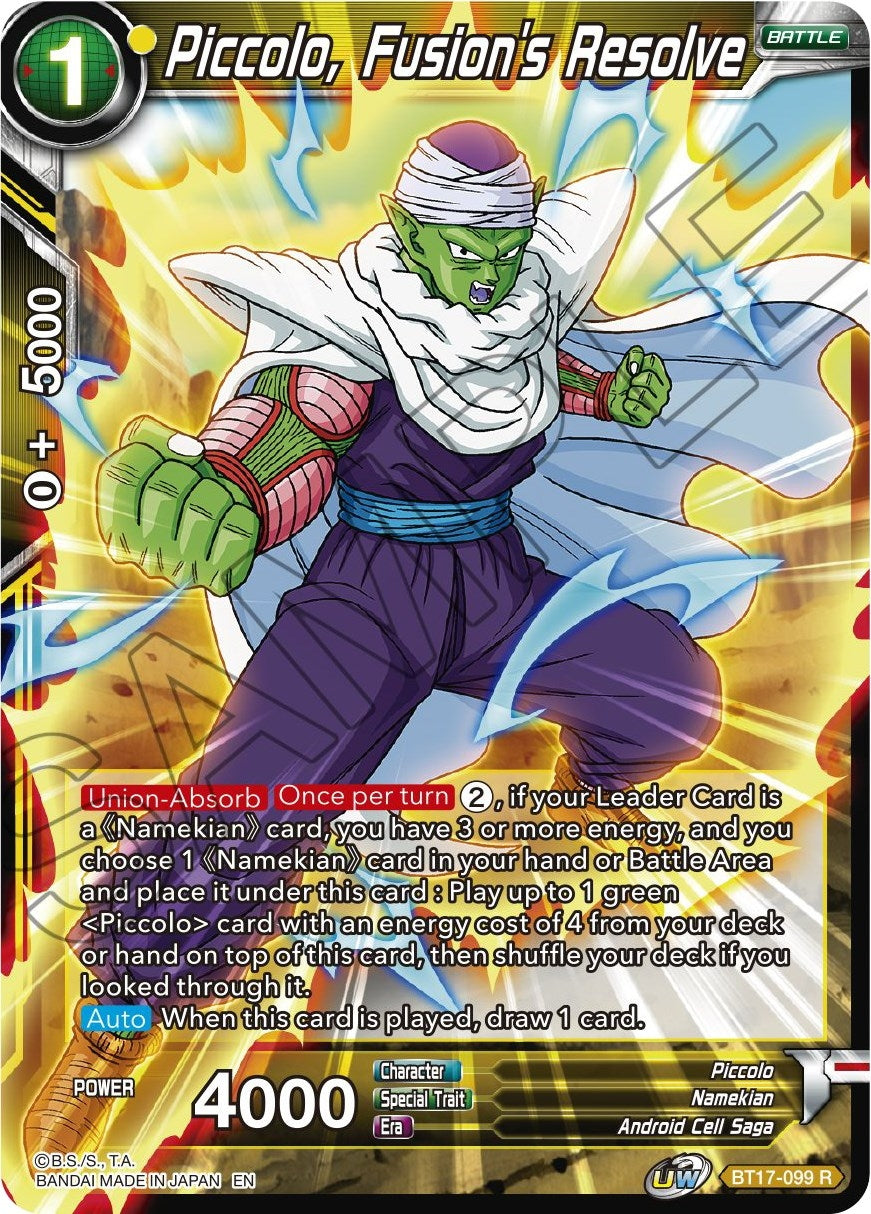 Image for Piccolo, Fusion's Resolve (DBS-B17) (17099)