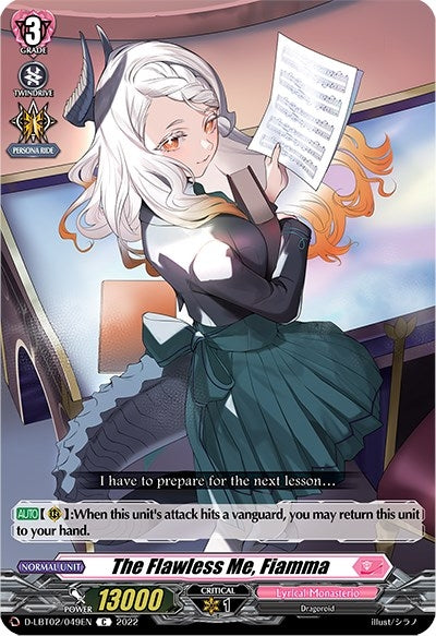 Image for The Flawless Me, Fiamma (D-LBT02: Lyrical Monasterio ~It's a New School Term!~) (D-LBT02/049EN) - Cardfight Vanguard
