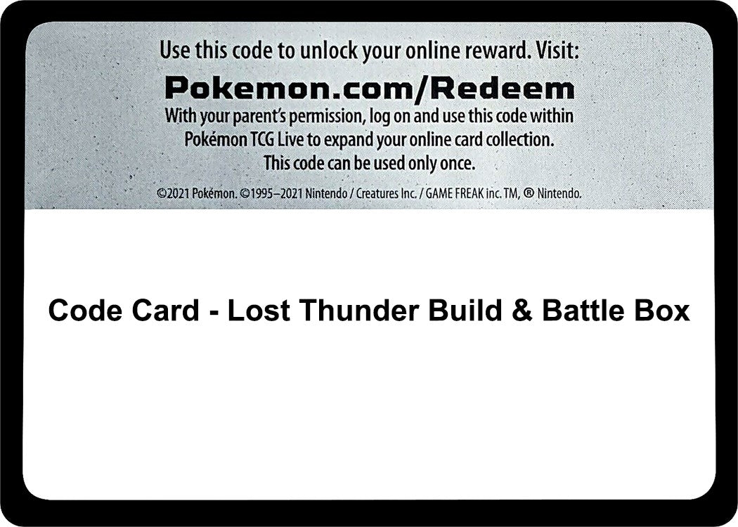 Image for Code Card - Lost Thunder Build & Battle Box - Pokemon