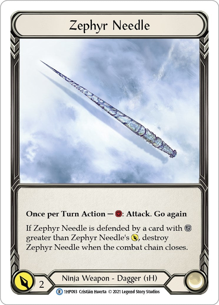 Image for Zephyr Needle (1HP093) (History Pack Vol.1) (1HP093) - Flesh and Blood TCG