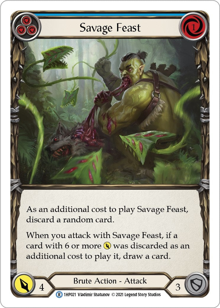 Image for Savage Feast (Blue) (History Pack Vol.1) (1HP021) - Flesh and Blood TCG