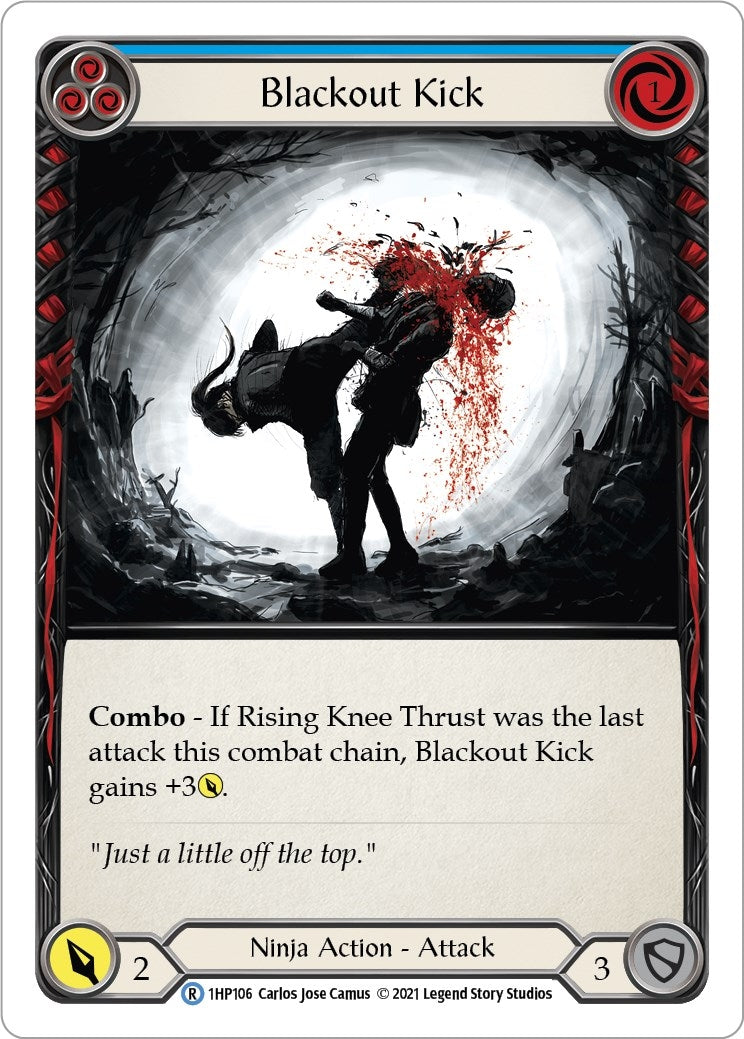 Image for Blackout Kick (Blue) (History Pack Vol.1) (1HP106) - Flesh and Blood TCG