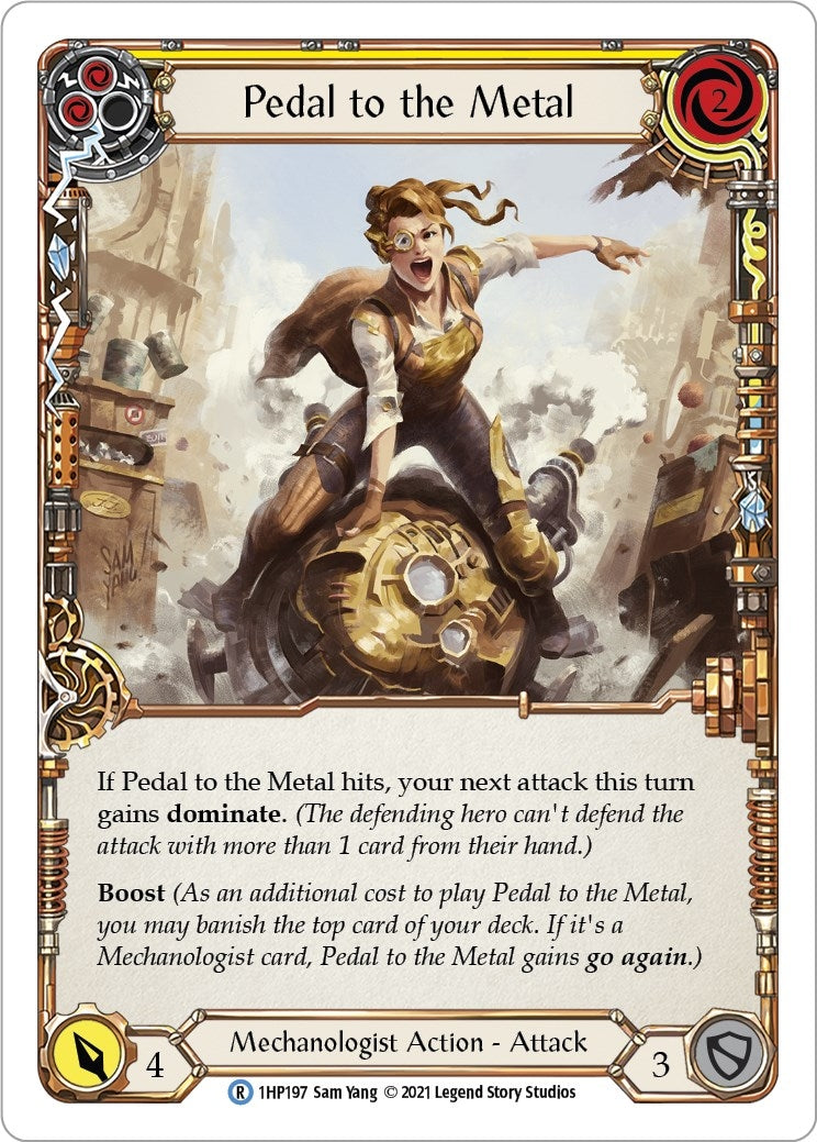 Image for Pedal to the Metal (Yellow) (History Pack Vol.1) (1HP197) - Flesh and Blood TCG