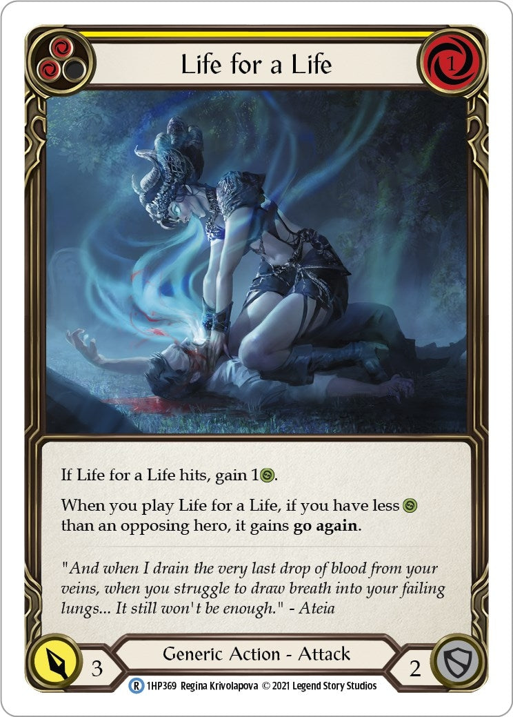 Image for Life for a Life (Yellow) (History Pack Vol.1) (1HP369) - Flesh and Blood TCG