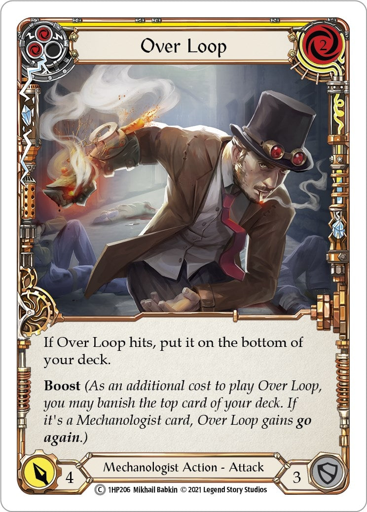 Image for Over Loop (Yellow) (History Pack Vol.1) (1HP206) - Flesh and Blood TCG