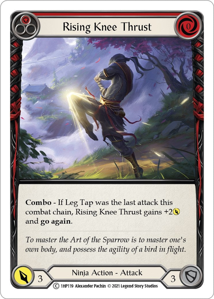 Image for Rising Knee Thrust (Red) (History Pack Vol.1) (1HP119) - Flesh and Blood TCG