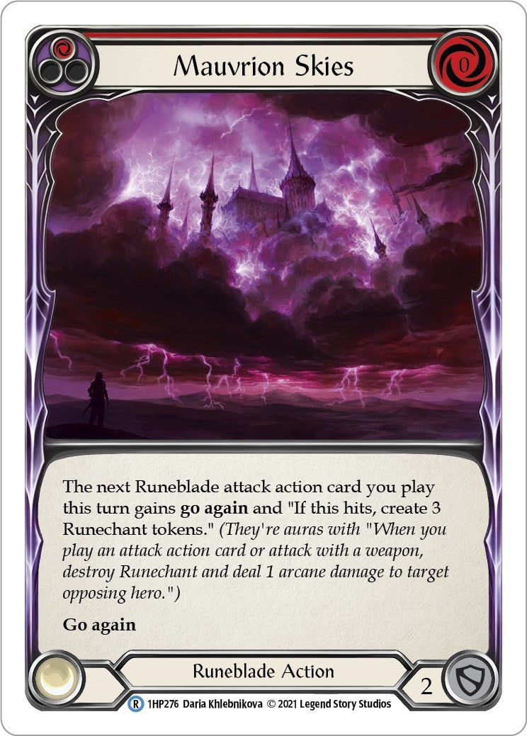 Image for Mauvrion Skies (Red) (History Pack Vol.1) (1HP276) - Flesh and Blood TCG