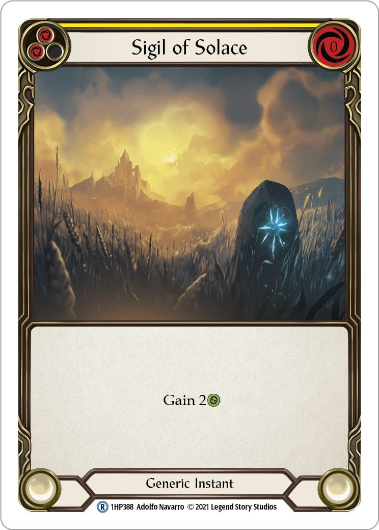 Image for Sigil of Solace (Yellow) (History Pack Vol.1) (1HP388) - Flesh and Blood TCG