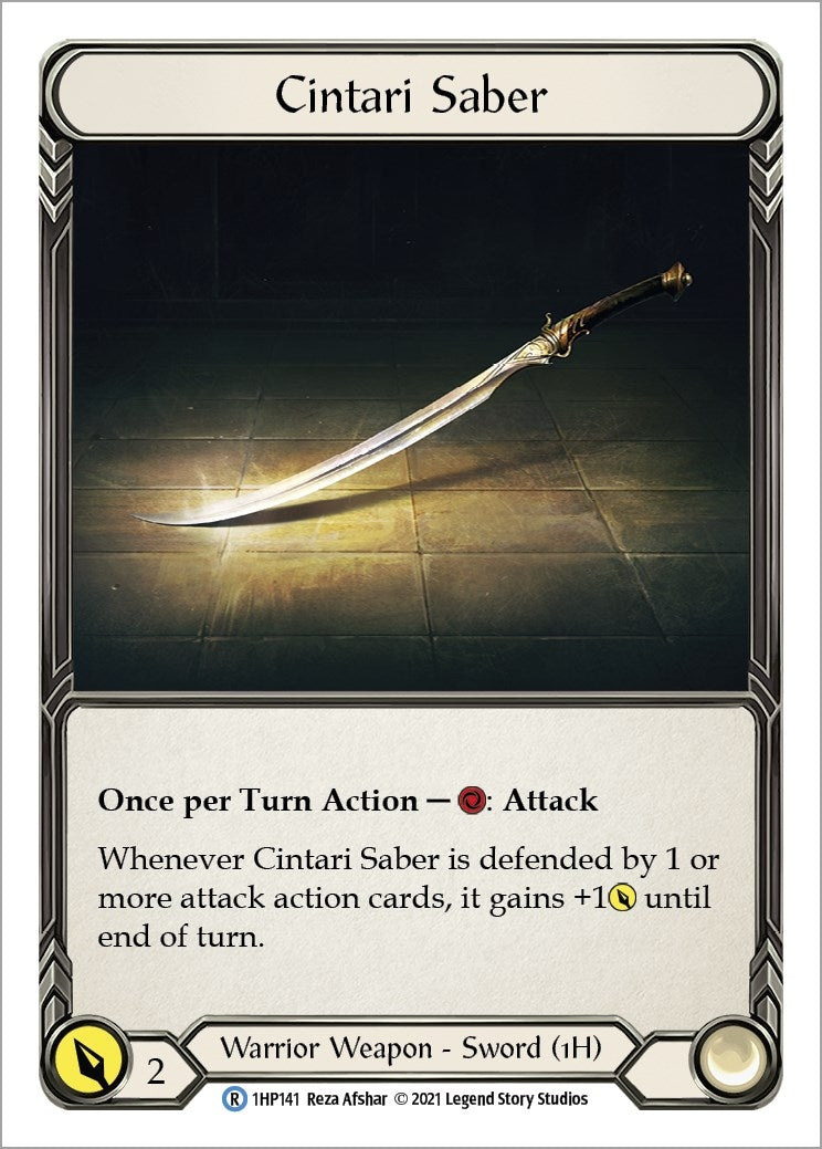 Image for Cintari Saber (1HP141) (History Pack Vol.1) (1HP141) - Flesh and Blood TCG
