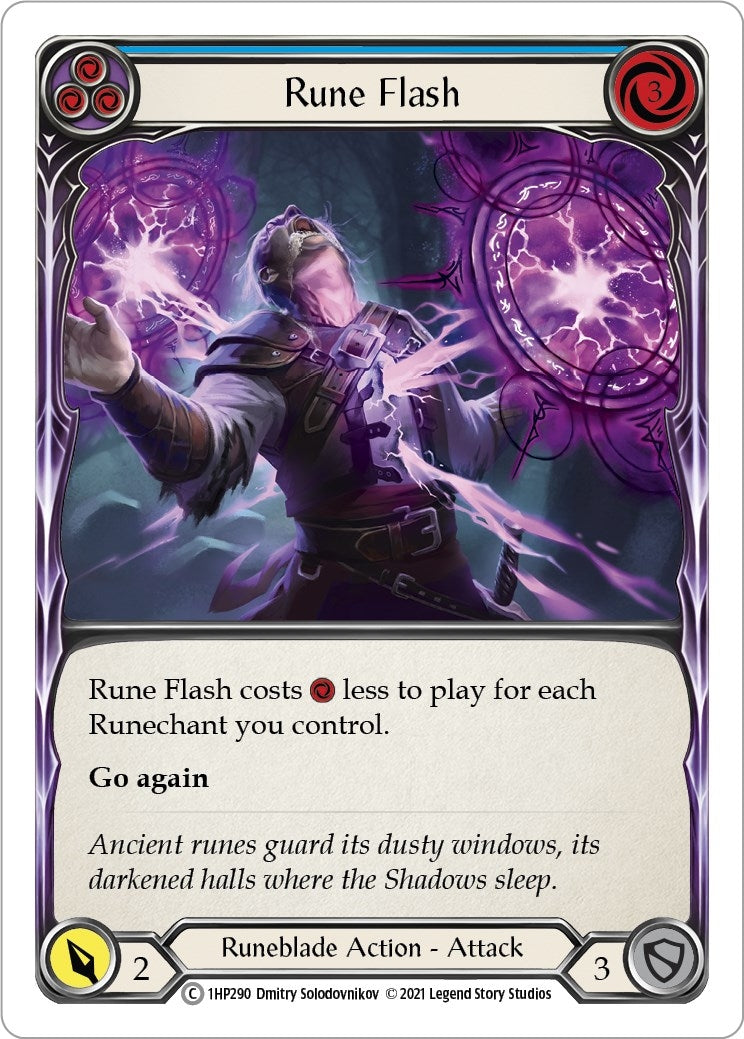 Image for Rune Flash (Blue) (History Pack Vol.1) (1HP290) - Flesh and Blood TCG