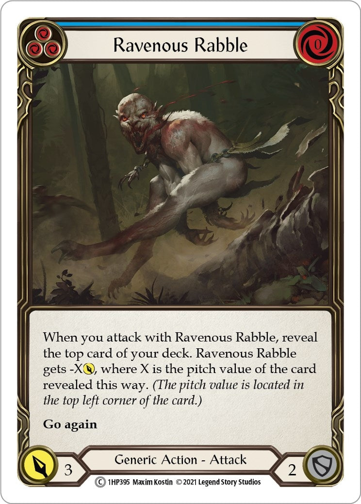 Image for Ravenous Rabble (Blue) (History Pack Vol.1) (1HP395) - Flesh and Blood TCG