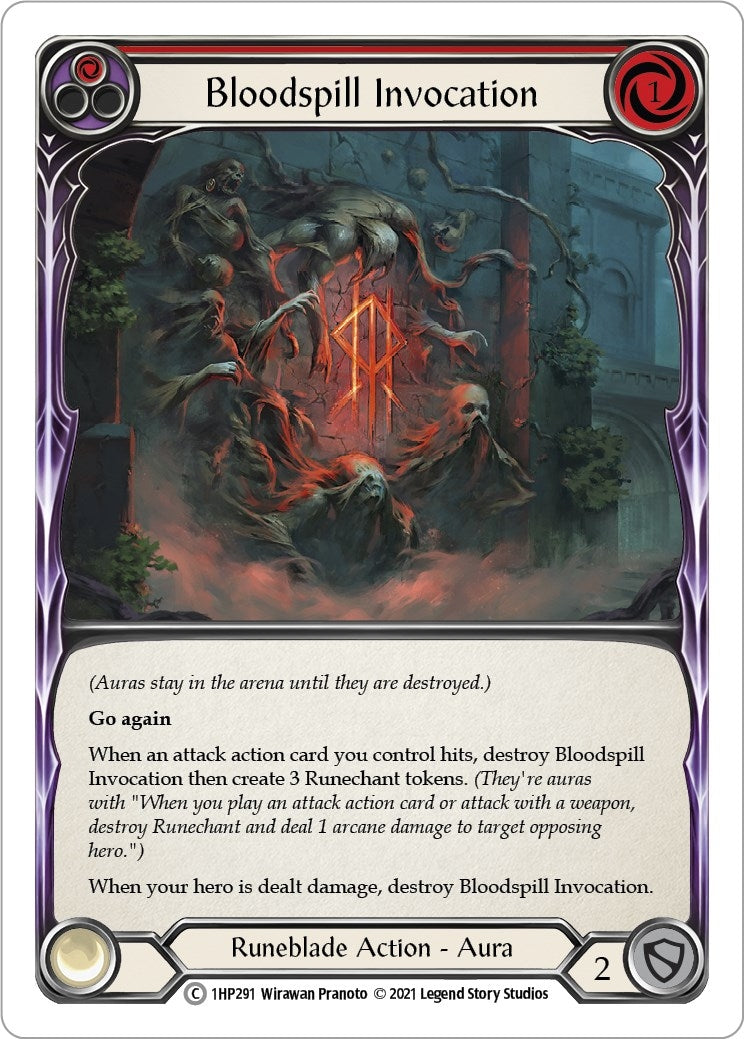 Image for Bloodspill Invocation (Red) (History Pack Vol.1) (1HP291) - Flesh and Blood TCG
