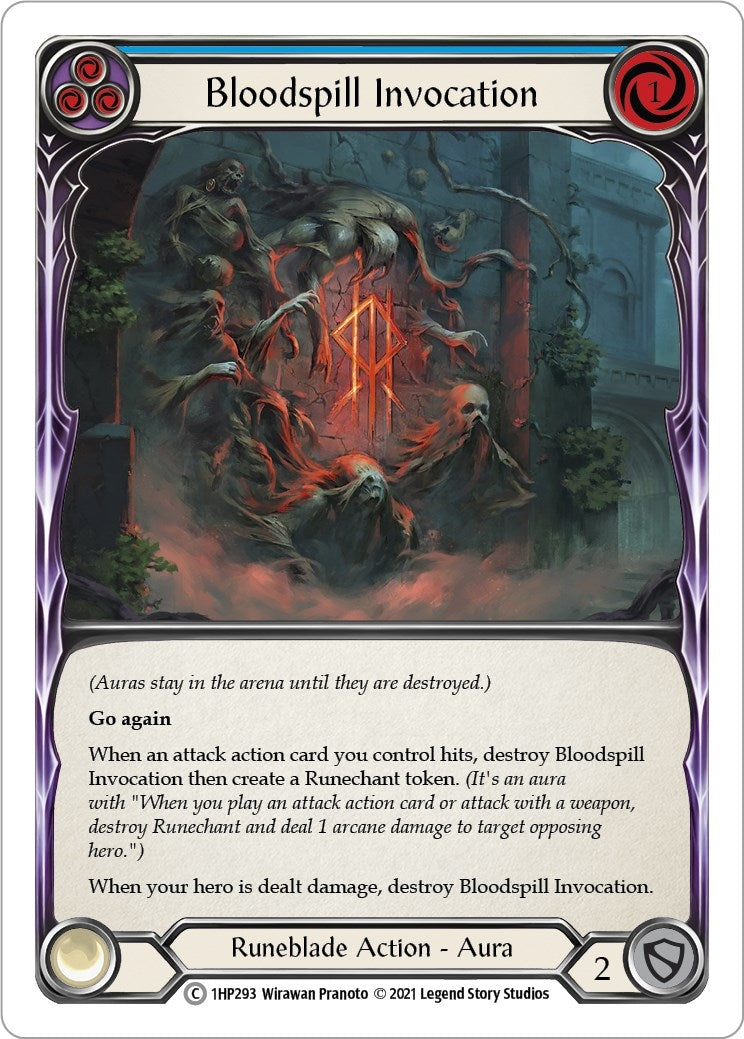 Image for Bloodspill Invocation (Blue) (History Pack Vol.1) (1HP293) - Flesh and Blood TCG