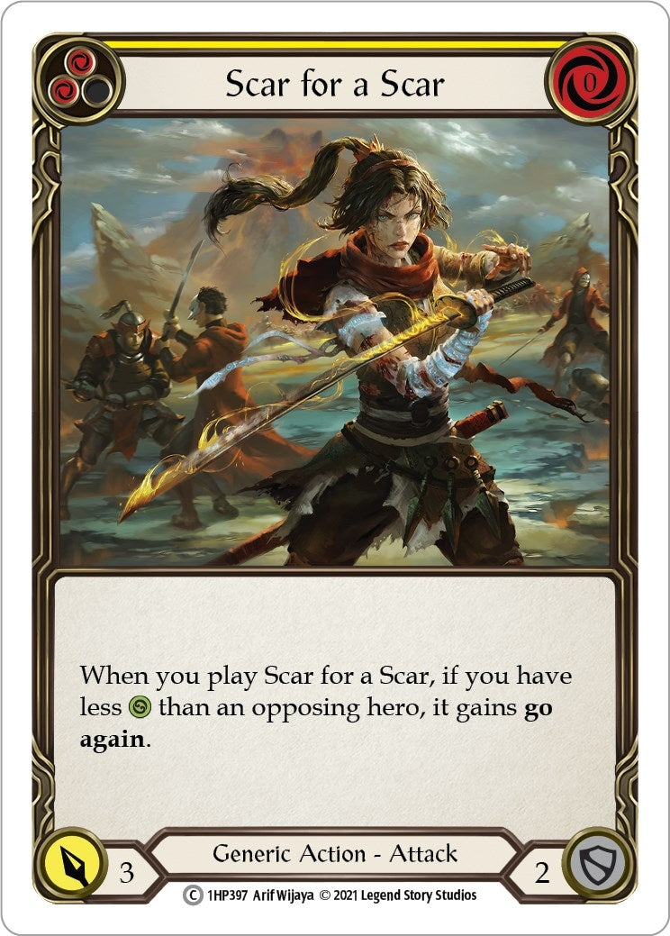 Image for Scar for a Scar (Yellow) (History Pack Vol.1) (1HP397) - Flesh and Blood TCG
