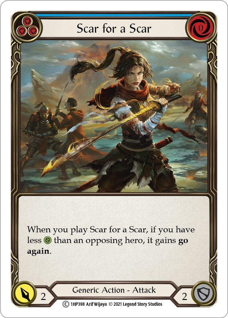 Image for Scar for a Scar (Blue) (History Pack Vol.1) (1HP398) - Flesh and Blood TCG