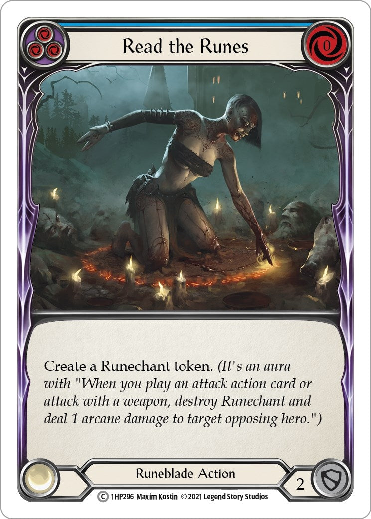 Image for Read the Runes (Blue) (History Pack Vol.1) (1HP296) - Flesh and Blood TCG