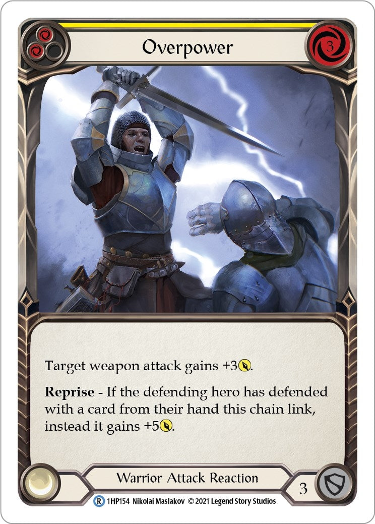 Image for Overpower (Yellow) (History Pack Vol.1) (1HP154) - Flesh and Blood TCG