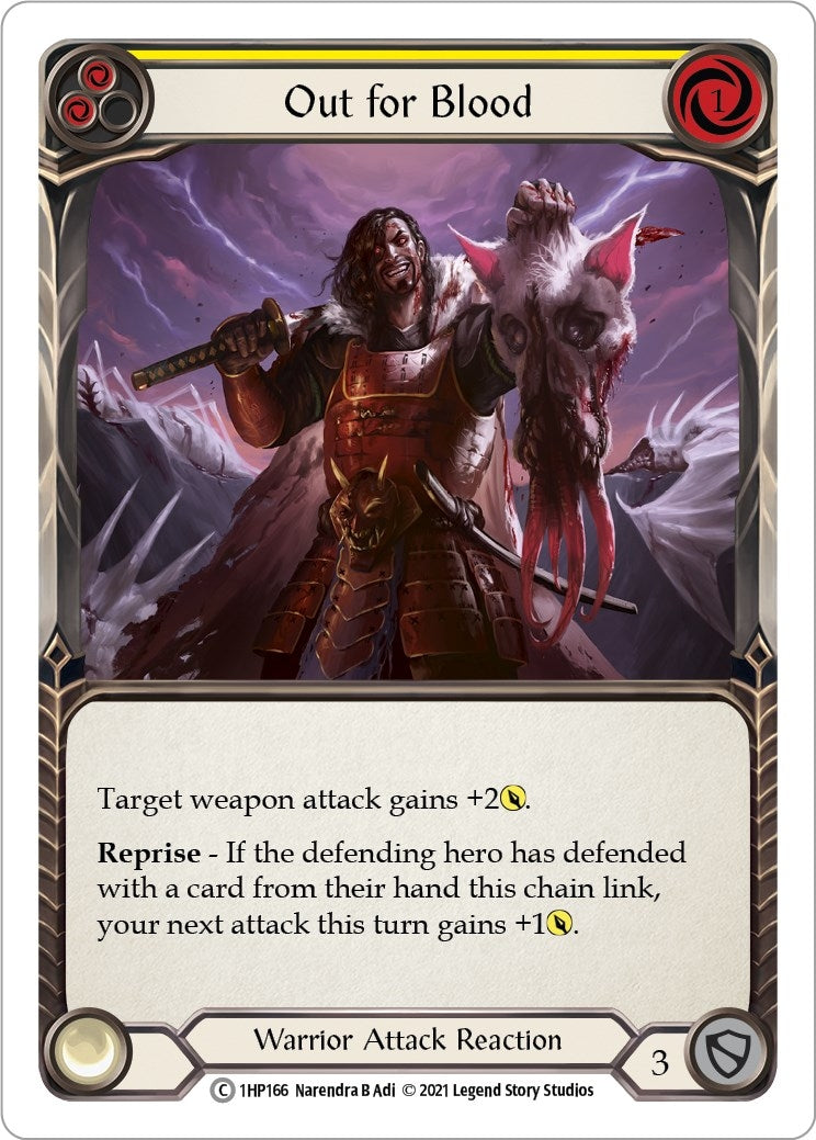 Image for Out for Blood (Yellow) (History Pack Vol.1) (1HP166) - Flesh and Blood TCG