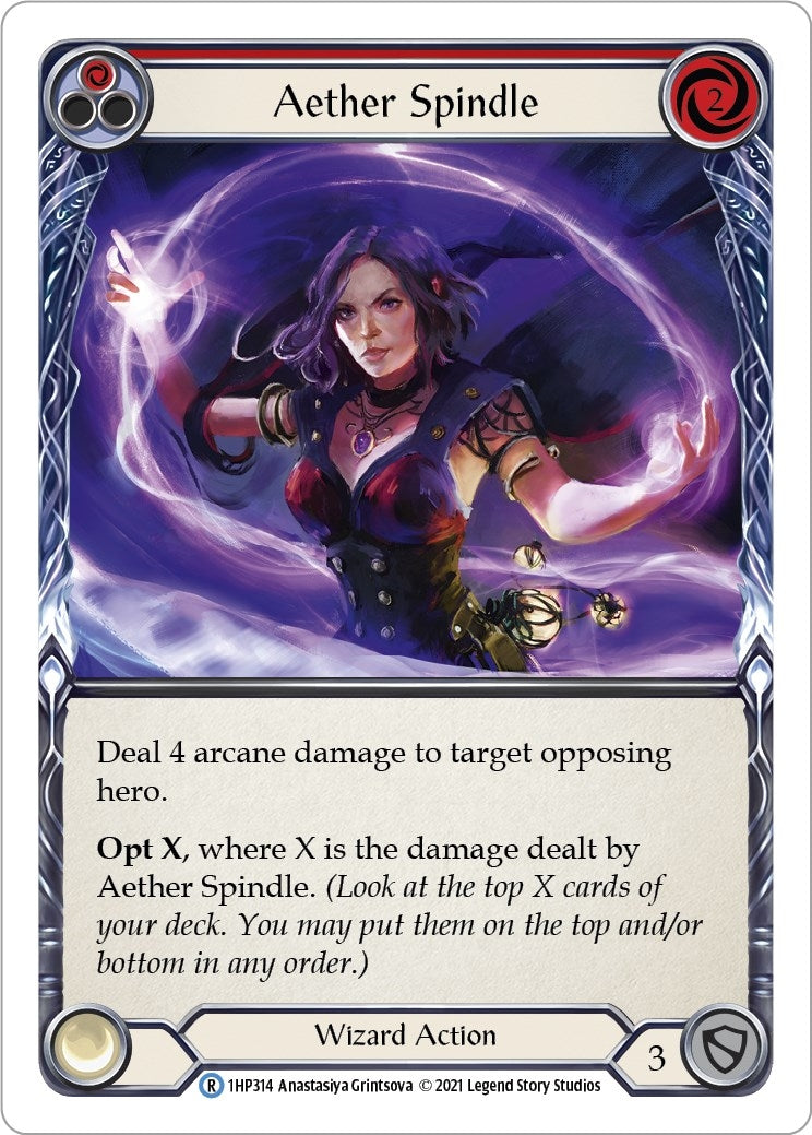 Image for Aether Spindle (Red) (History Pack Vol.1) (1HP314) - Flesh and Blood TCG