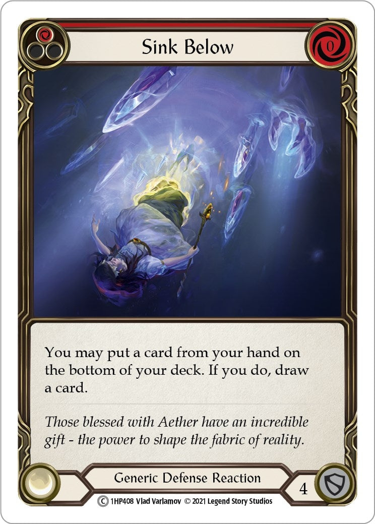 Image for Sink Below (Red) (History Pack Vol.1) (1HP408) - Flesh and Blood TCG