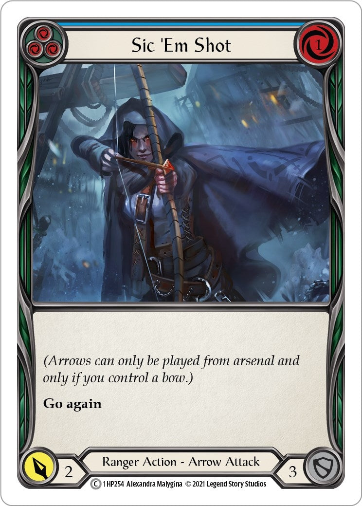 Image for Sic 'Em Shot (Blue) (History Pack Vol.1) (1HP254) - Flesh and Blood TCG