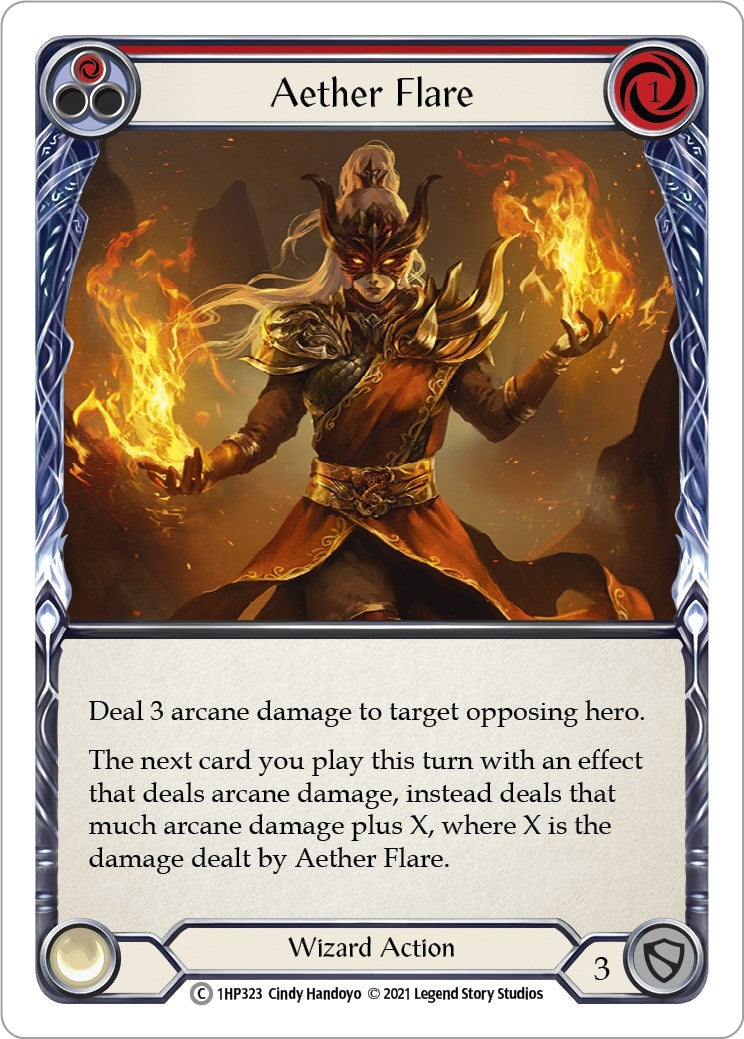 Image for Aether Flare (Red) (History Pack Vol.1) (1HP323) - Flesh and Blood TCG