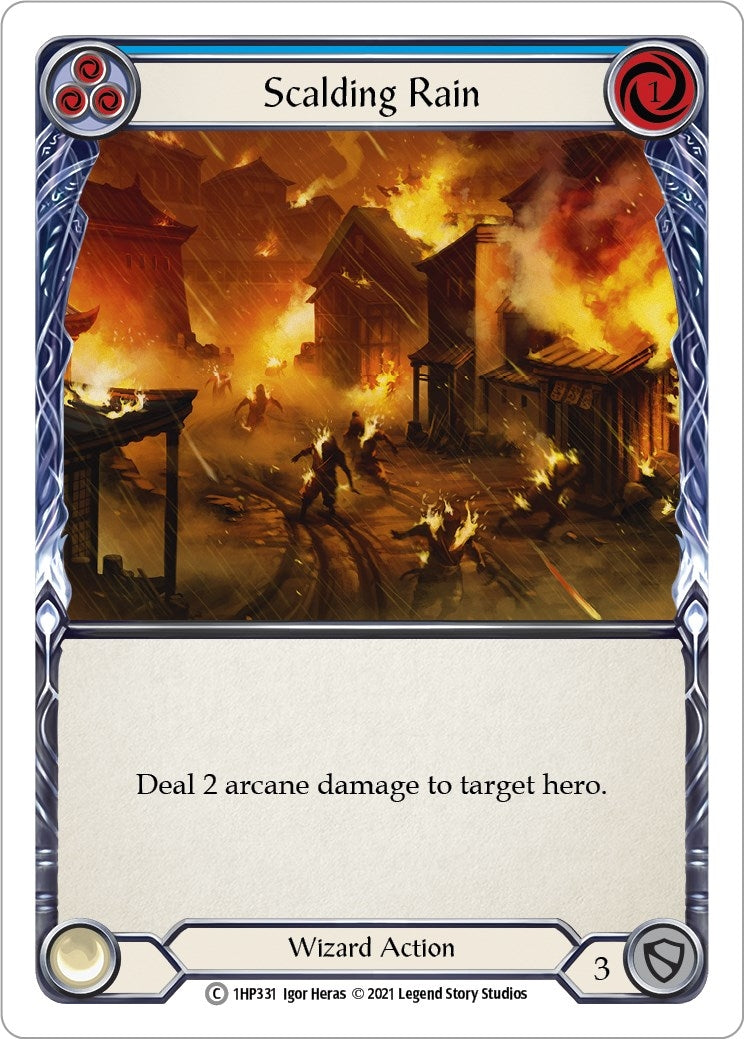 Image for Scalding Rain (Blue) (History Pack Vol.1) (1HP331) - Flesh and Blood TCG