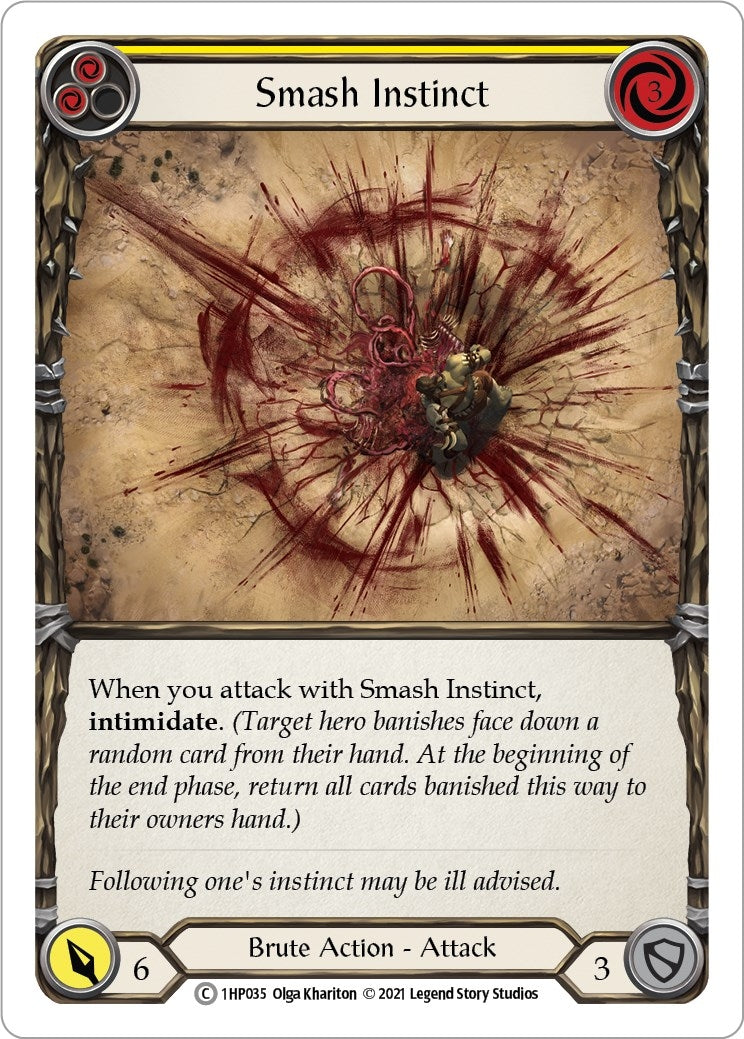 Image for Smash Instinct (Yellow) (History Pack Vol.1) (1HP035) - Flesh and Blood TCG