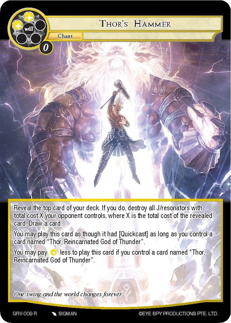 Image for Thor's Hammer (Game of Gods: Revolution) (GRV-009) - Force of Will