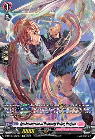 Image for Spokesperson of Heavenly Voice, Herjuel (SP) (D-LBT02: Lyrical Monasterio ~It's a New School Term!~) (D-LBT02/SP23EN) - Cardfight Vanguard