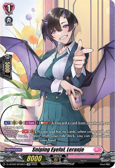 Image for Sniping Eyeful, Leranje (SP) (D-LBT02: Lyrical Monasterio ~It's a New School Term!~) (D-LBT02/SP28EN) - Cardfight Vanguard