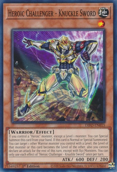 Image for Heroic Challenger - Knuckle Sword (Dimension Force) (DIFO-EN015) - YuGiOh