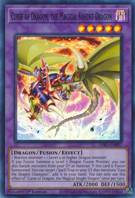 Image for Curse of Dragon, the Magical Knight Dragon (Dimension Force) (DIFO-EN097) - YuGiOh