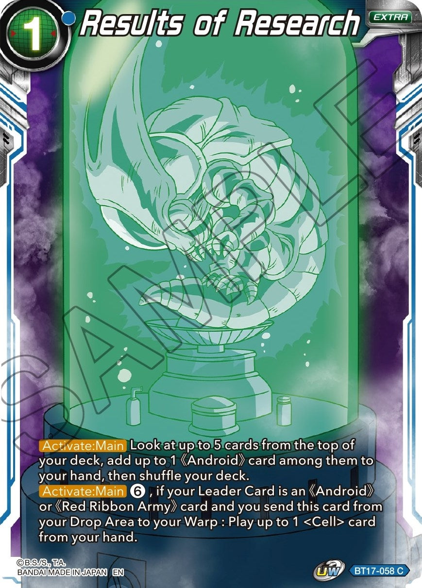 Image for Results of Research (Ultimate Squad) (BT17-058) - Dragon Ball Super: Masters