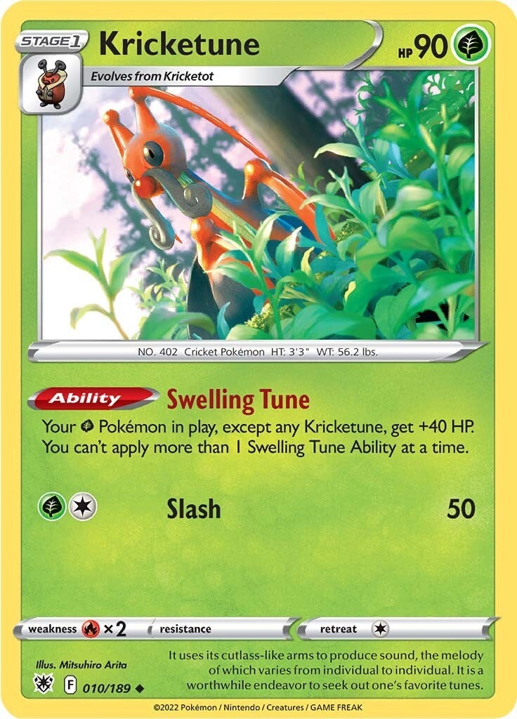 Image for Kricketune (SWSH10: Astral Radiance) (010/189) - Pokemon