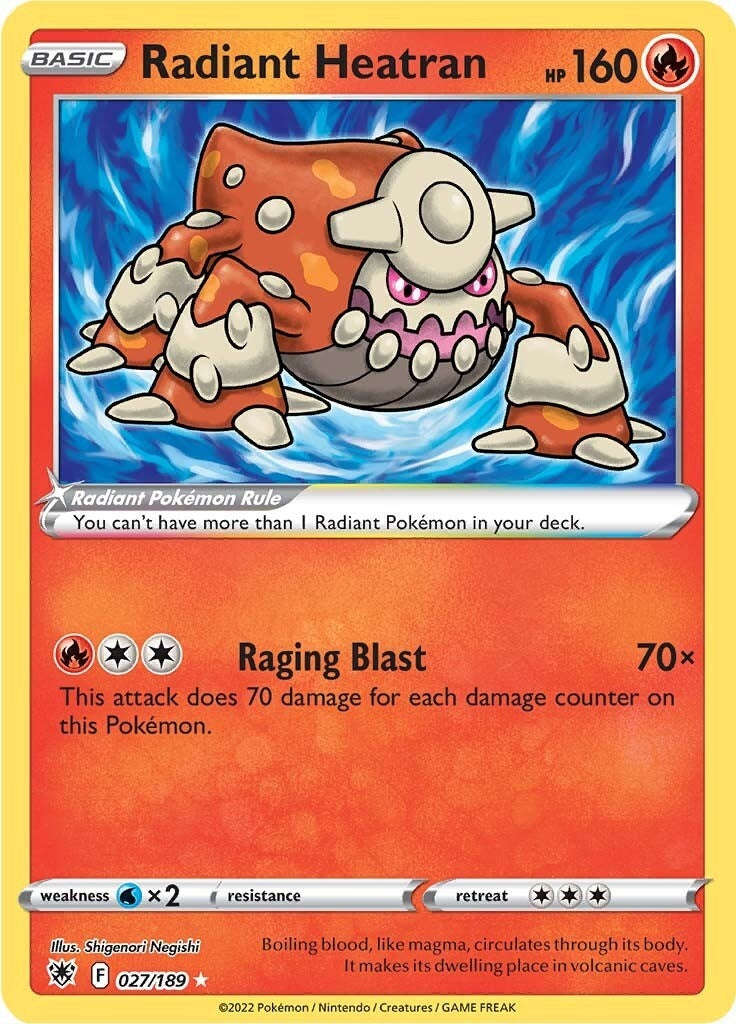 Image for Radiant Heatran (SWSH10: Astral Radiance) (027/189) - Pokemon