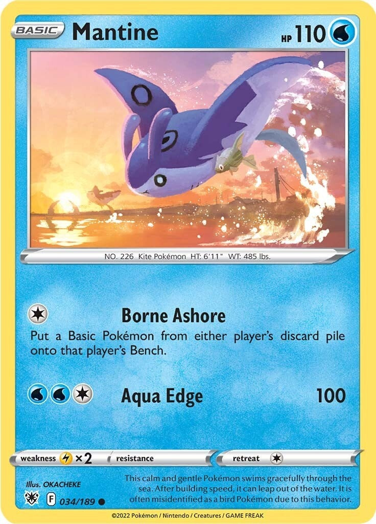 Image for Mantine (SWSH10: Astral Radiance) (034/189) - Pokemon